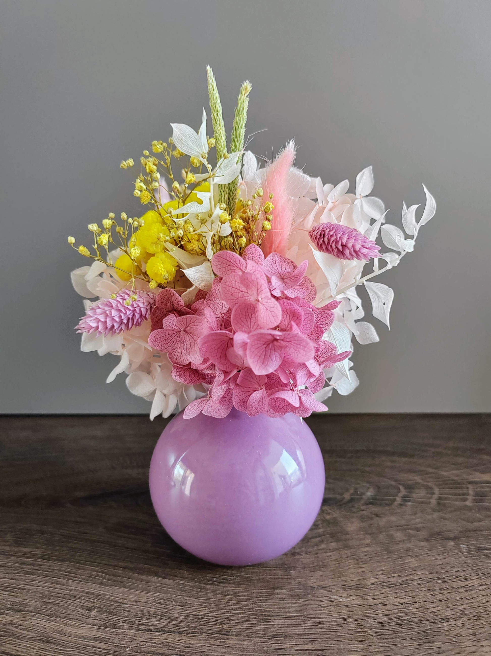 pink flowers dried preserved mini