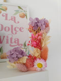 Mini letters with dried and preserved flowers
