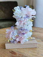 Mini letters with dried and preserved flowers