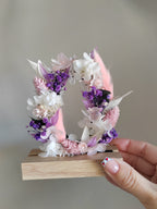 Mini letters with dried and preserved flowers